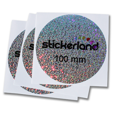 Runde metal flake klistremerker