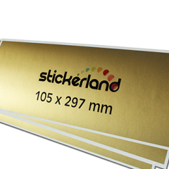 Mat guld rektangulære klistermærker