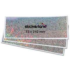 Rektangulære klistremerker med metal flake