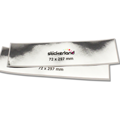 Rektangulære sølv klistremerker