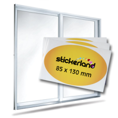 Klistremerke med lim på trykksiden