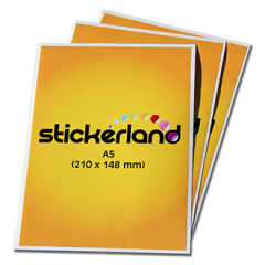 A-format klistremerker, velg mellom flere forskjellige størrelser