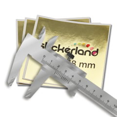 Gull klistremerker egen størrelse