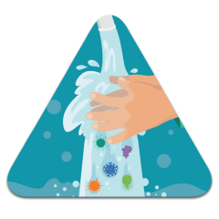 Husk å vaske hendene - ikon for barn