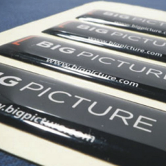 Fine svarte 3D-klistremerker 