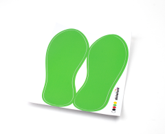 Grønne fotspor til gulvet 12 cm