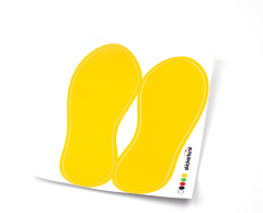 Gule fotspor til gulvet 28 cm