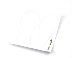 Hvite fotspor til gulvet 12 cm