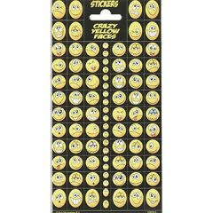 Klistremerkeark med gule ansikter