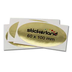 Ovale guld klistermærker