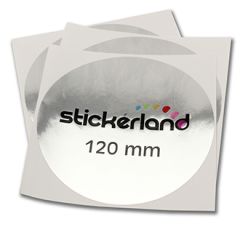 Runde sølvklistremerker