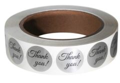 Sølvklistremerker på rull