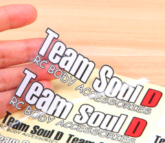 Pantone printed transparent stickers