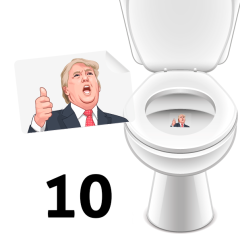 Trump urinal klistremerke 10 stk pakke