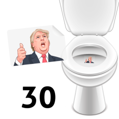 Trump urinal klistremerke 30 styk pakke