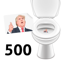 Trump urinal klistremerke 500 styk pakke